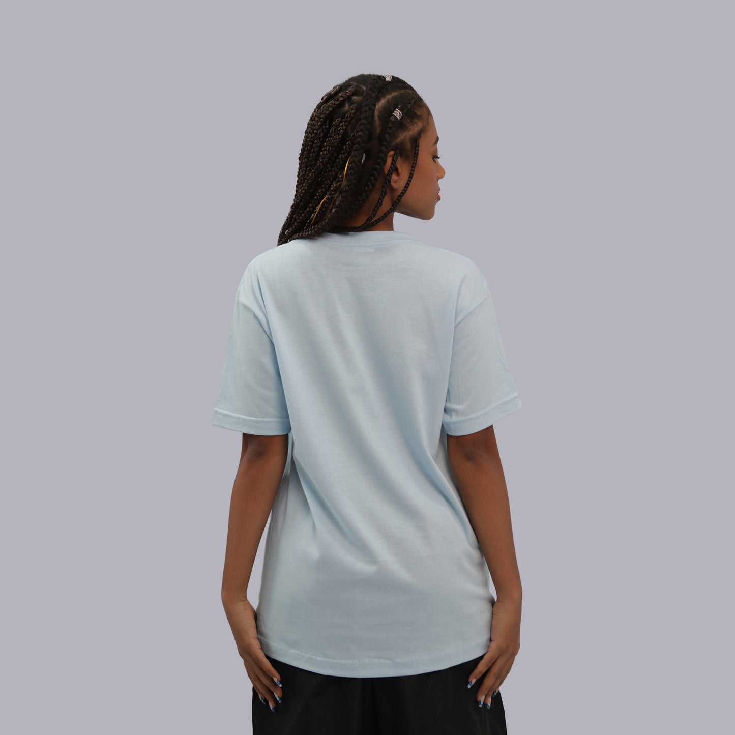CAMISETA BASICA PREMIUM / AZUL MEDIO