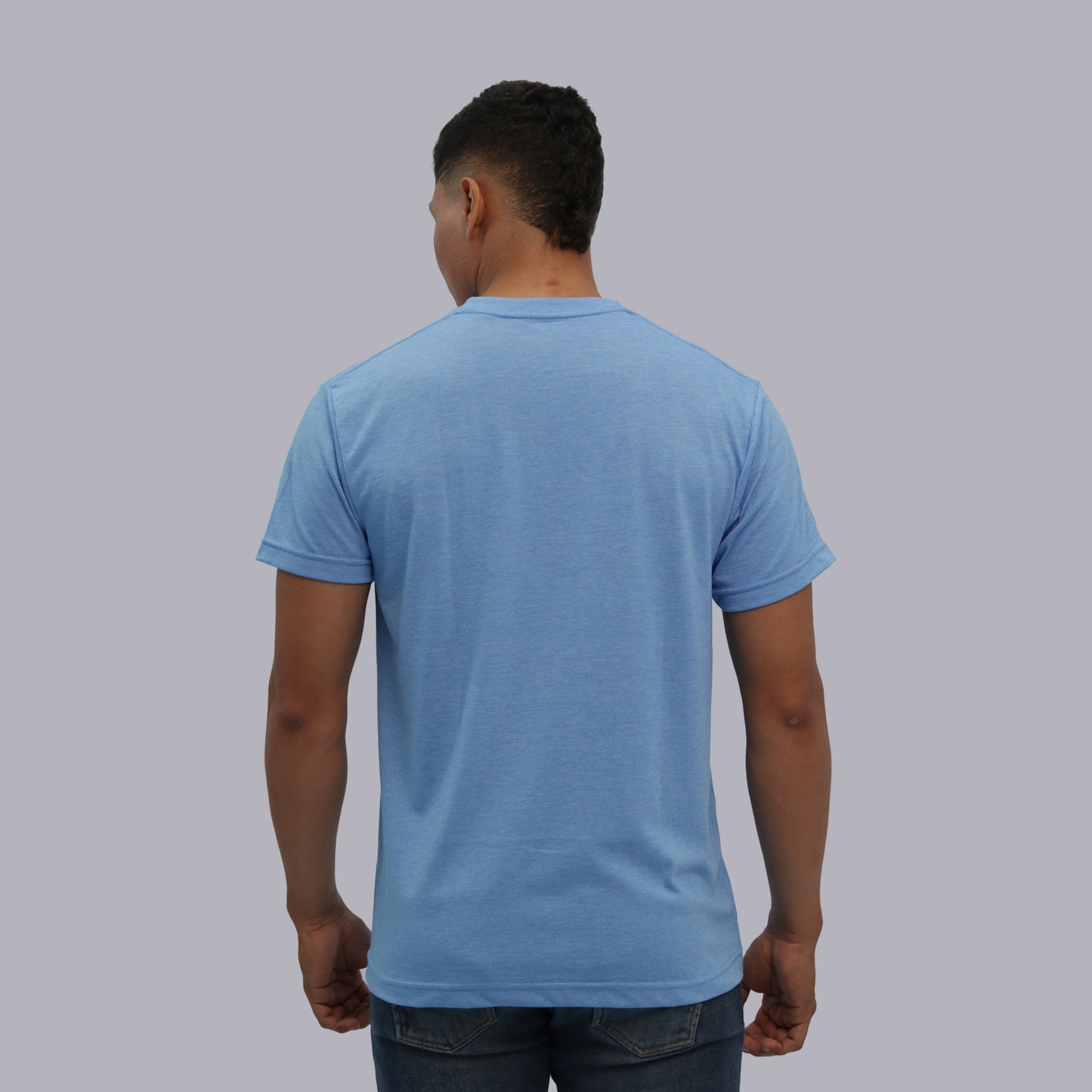 CAMISETA BASICA PREMIUM / CELESTE JASPED