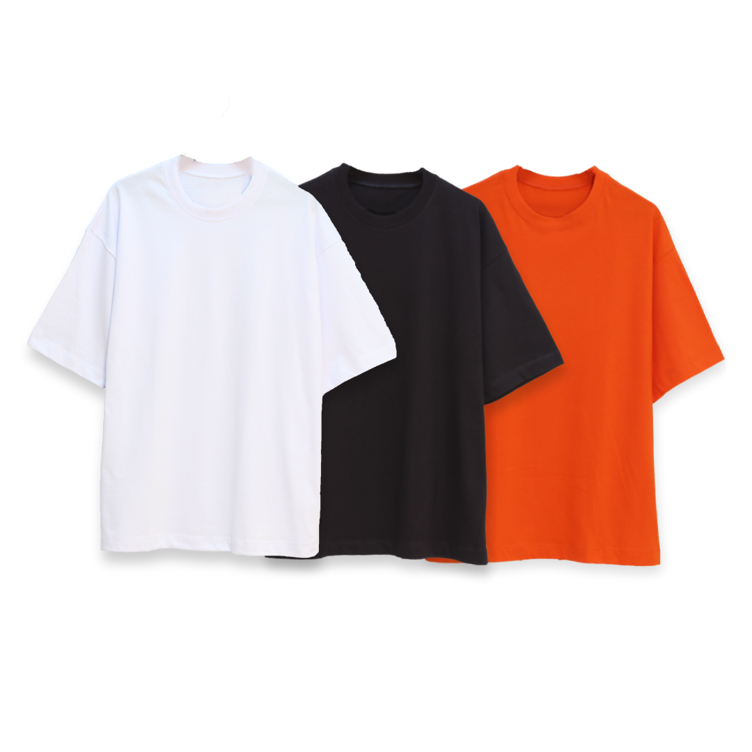PACKS OVERSIZE PREMIUM BLANCO + NEGRO + NARANJA