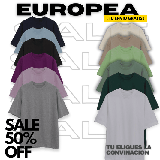 PACK 3 EUROPEA PREMIUM  100% ALGODON