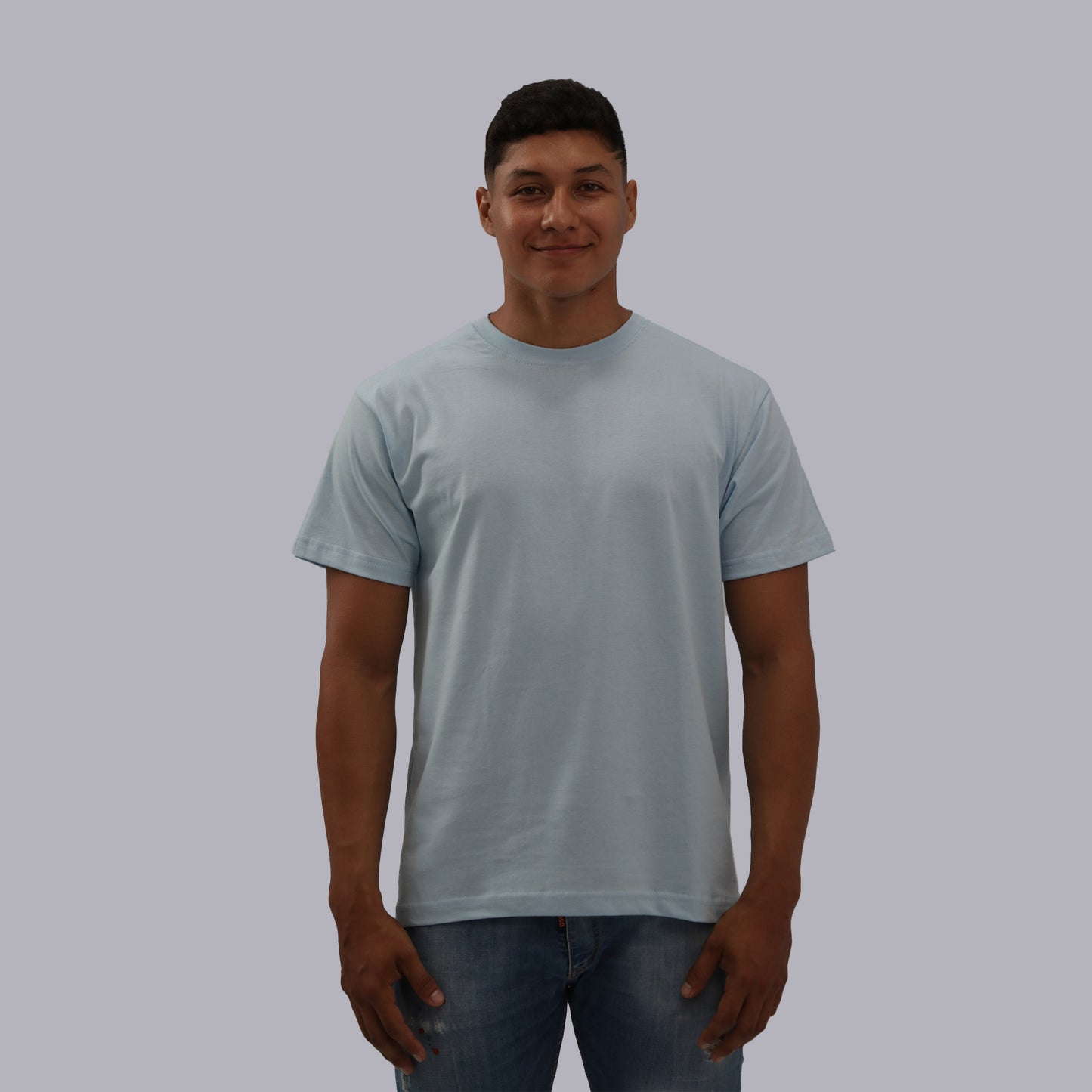 CAMISETA BASICA PREMIUM / AZUL MEDIO