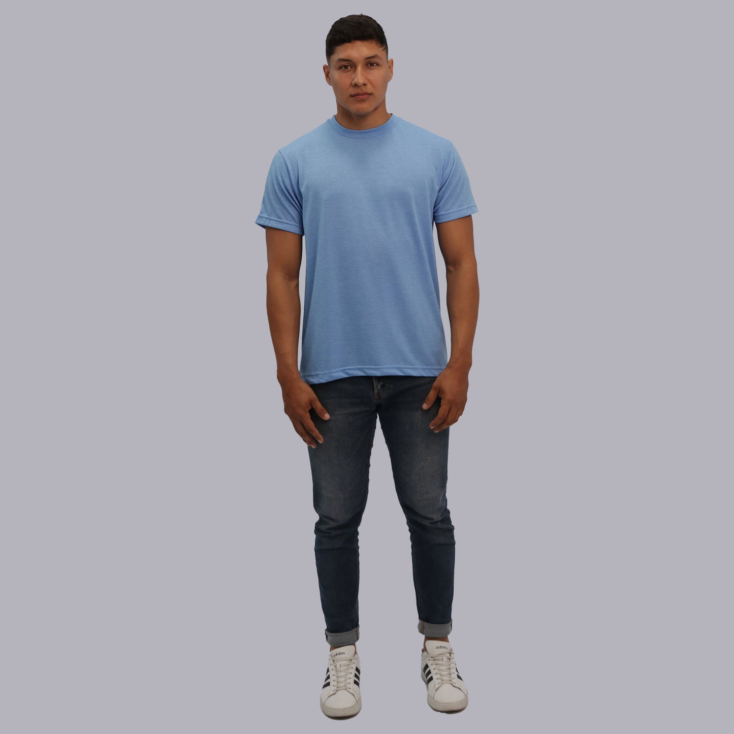 CAMISETA BASICA PREMIUM / CELESTE JASPED