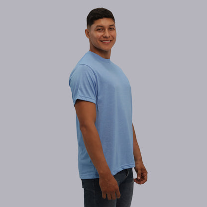 CAMISETA BASICA PREMIUM / CELESTE JASPED
