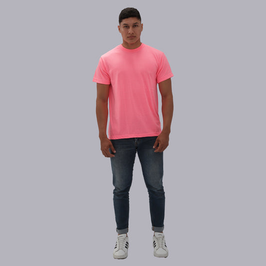 CAMISETA BASICA PREMIUM / ROSA NEON