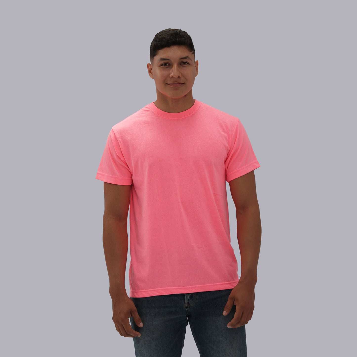 CAMISETA BASICA PREMIUM / ROSA NEON