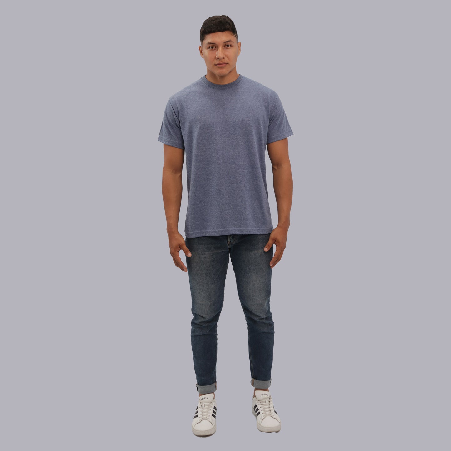 CAMISETA BASICA PREMIUM / AZUL JASPED