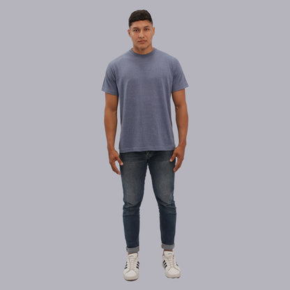 CAMISETA BASICA PREMIUM / AZUL JASPED