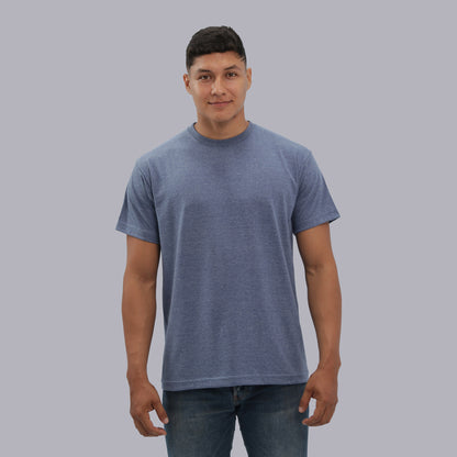 CAMISETA BASICA PREMIUM / AZUL JASPED
