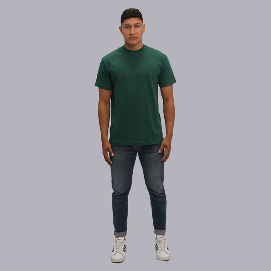 CAMISETA BASICA PREMIUM / VERDE BOTELLA
