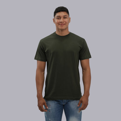 CAMISETA BASICA PREMIUM / VERDE MILITAR