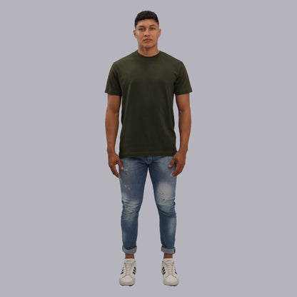 CAMISETA BASICA PREMIUM / VERDE MILITAR