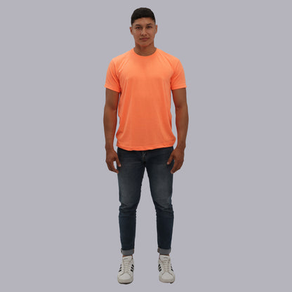 CAMISETA BASICA PREMIUM / NARANJA NEON
