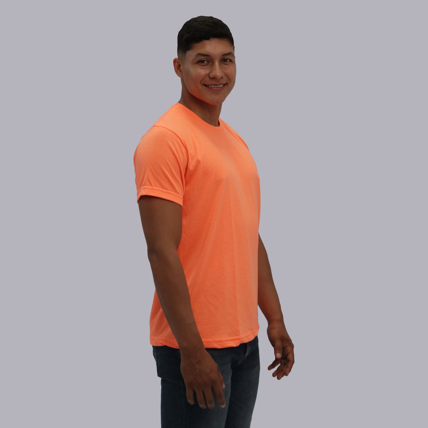 CAMISETA BASICA PREMIUM / NARANJA NEON