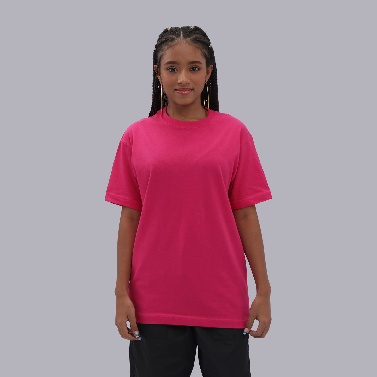 CAMISETA BASICA PREMIUM / ROSA NEON