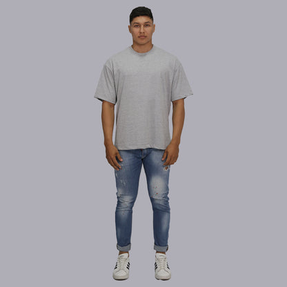 CAMISETA OVERSIZE PREMIUM / GRIS JASPED