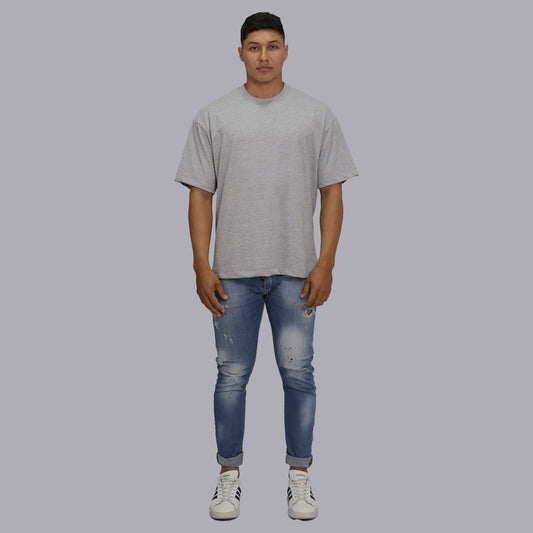 CAMISETA OVERSIZE PREMIUM / GRIS JASPED