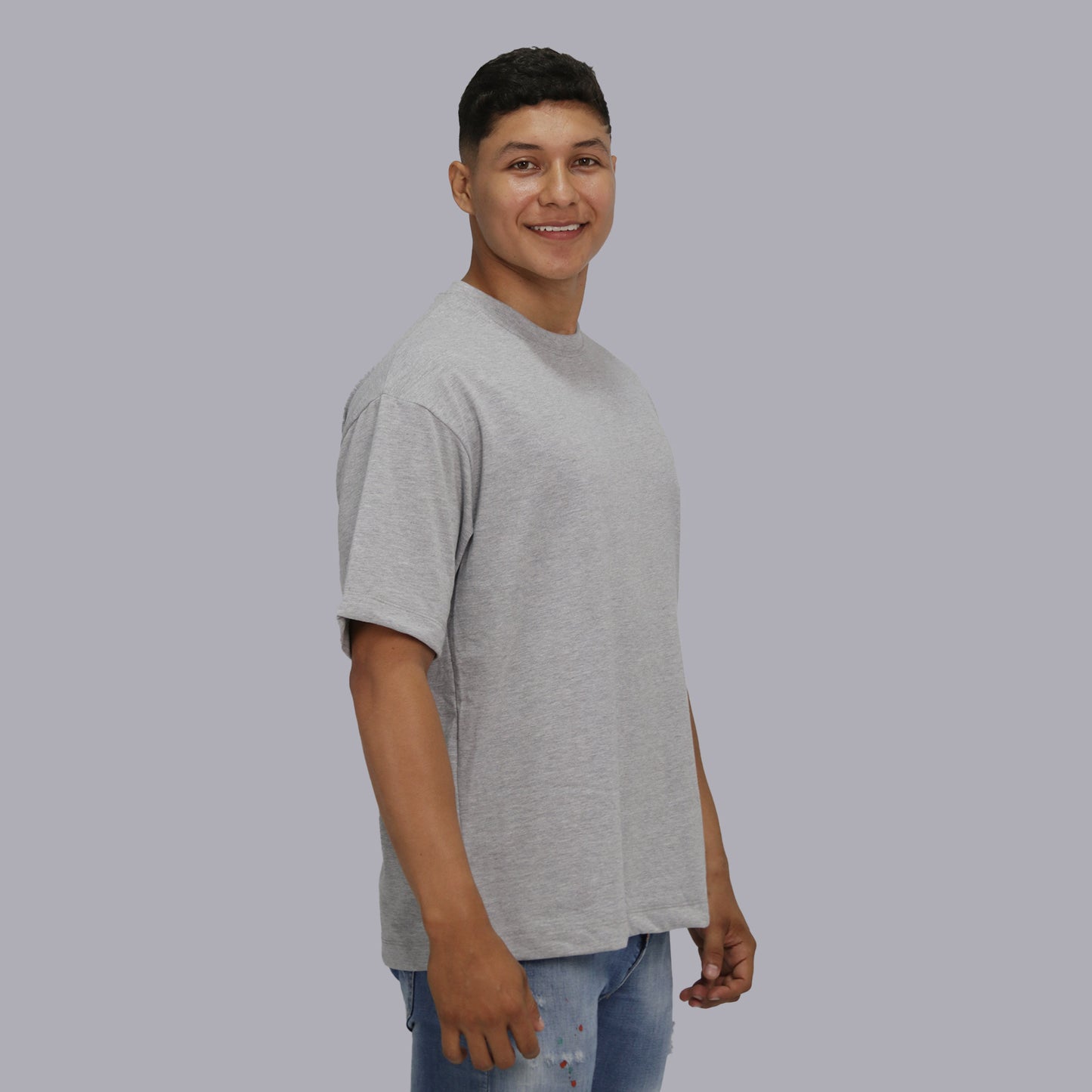 CAMISETA OVERSIZE PREMIUM / GRIS JASPED