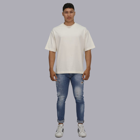 CAMISETA OVERSIZE PREMIUM / MARFIL