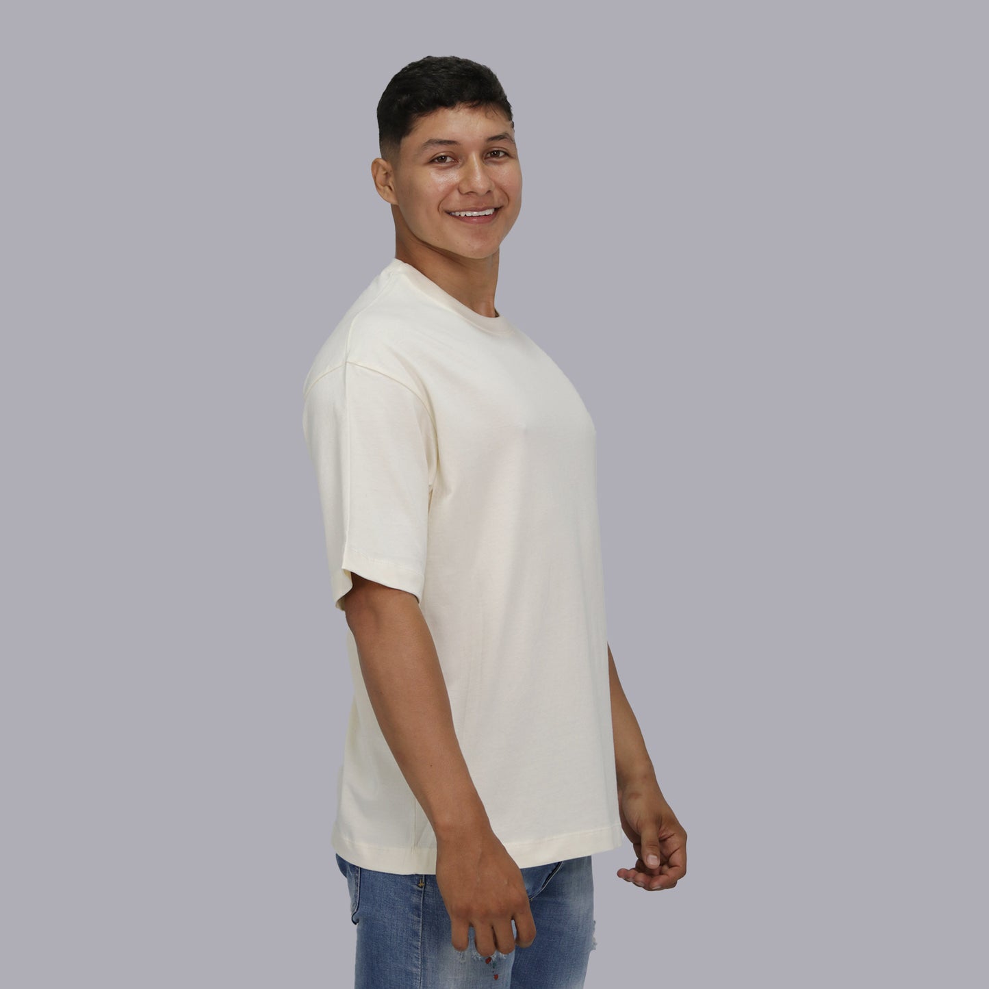 CAMISETA OVERSIZE PREMIUM / MARFIL