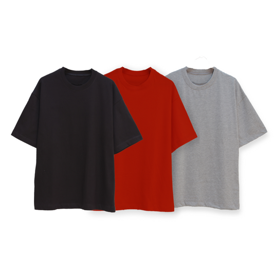 PACKS OVERSIZE PREMIUM  NEGRO + ROJO + GRIS JAPSED