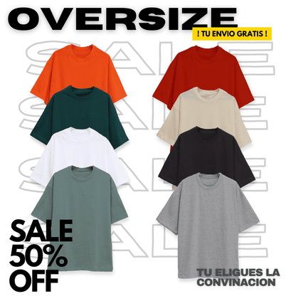 PACK 3 OVERSIZE PREMIUM  100% ALGODON + ENVIO GRATIS