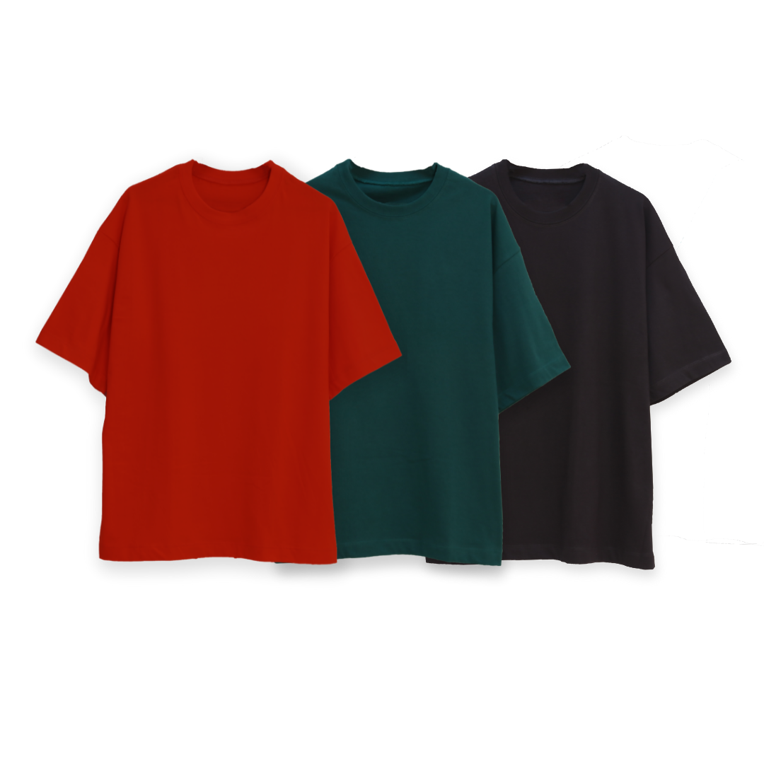 PACKS OVERSIZE PREMIUM ROJO + VERDE BOTELLA + NEGRO