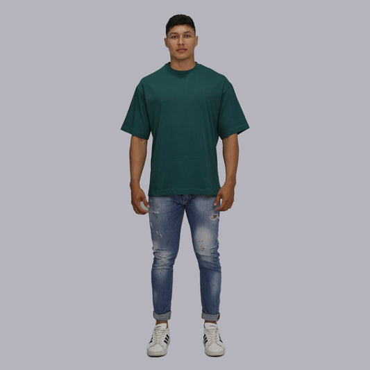 CAMISETA OVERSIZE PREMIUM / VERDE BOTELLA